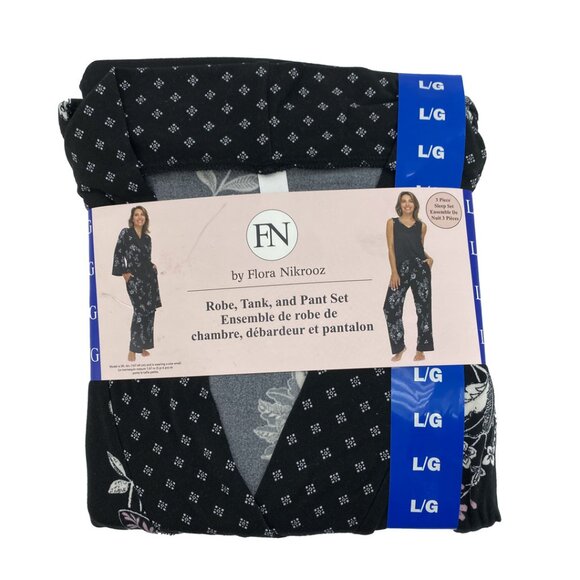 Flora Nikrooz 3 Pieces Women's Sleepwear Set | Floral | Large **NEW - Picture 1 of 4